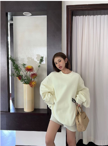 Fluorescent Green Oversized Cutout T-Shirt Sweatshirt