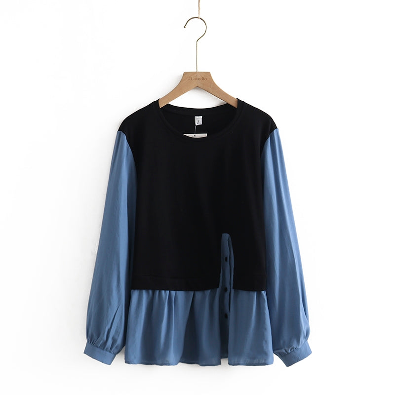 Large Women's Loose Slim Long Sleeve T-Shirt