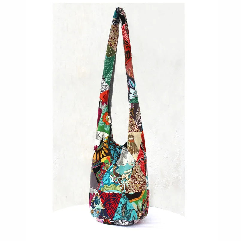 Bohemian Patchwork Women Sling Shoulder Crossbody Bags Fringe Vintage Women's Handbags Purses Bag Bags