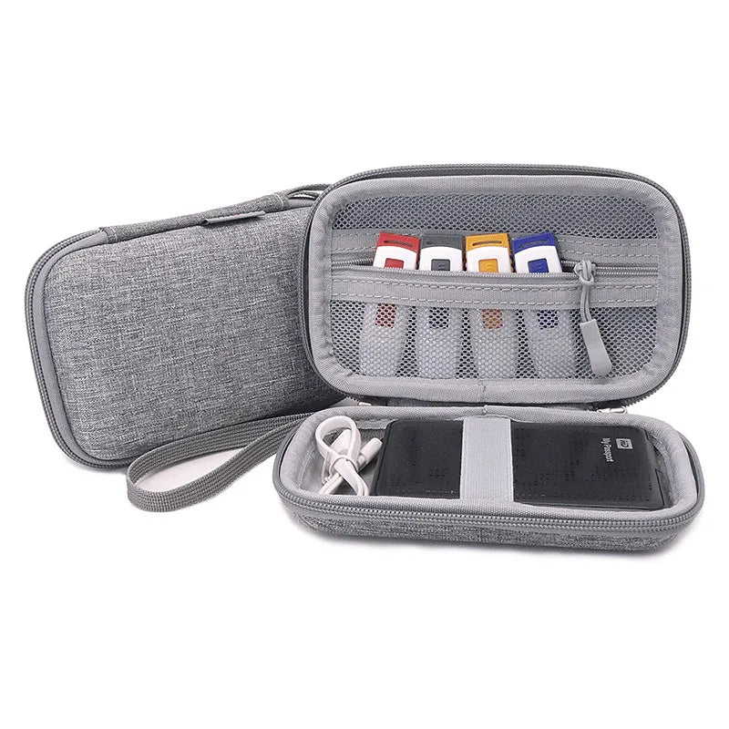 Hard Travel Electronic Organizer Case for Power Adapter Chargers Cables Power Bank USB Flash Disk SD Card Portable Accessories