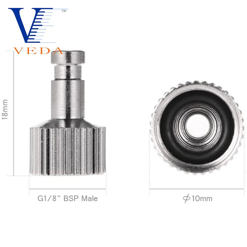 1/2/5Pcs Airbrush Quick Release Plug Coupling Disconnect Coupler Release Adapters with 1/8"Male Fitting Airbrush Accessories