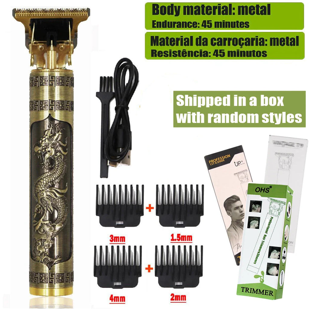 Vintage T9 Hair Clipper Beard Shaving Body Hair Trimmer Clippers Electric Men Haircut Machine 0mm Barber Shaver