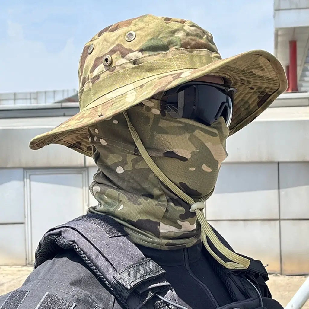 Outdoor UV Protection Boonie Hat with Face Neck Cover