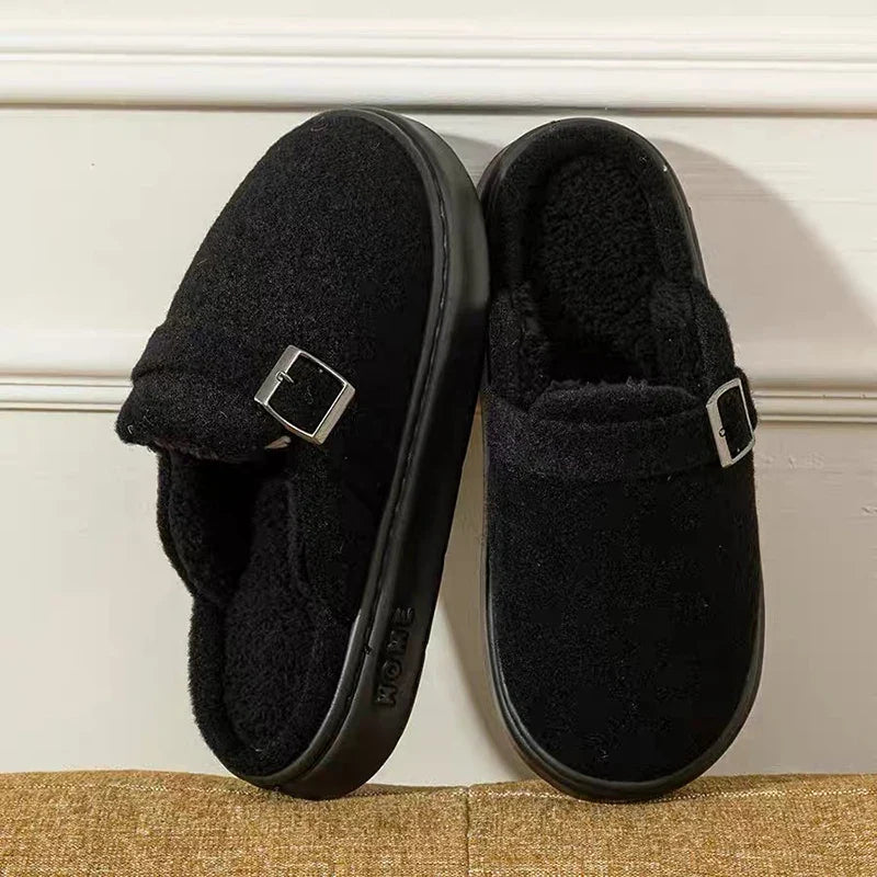 Luxury Plush Platform Slippers for Warm Indoor Comfort
