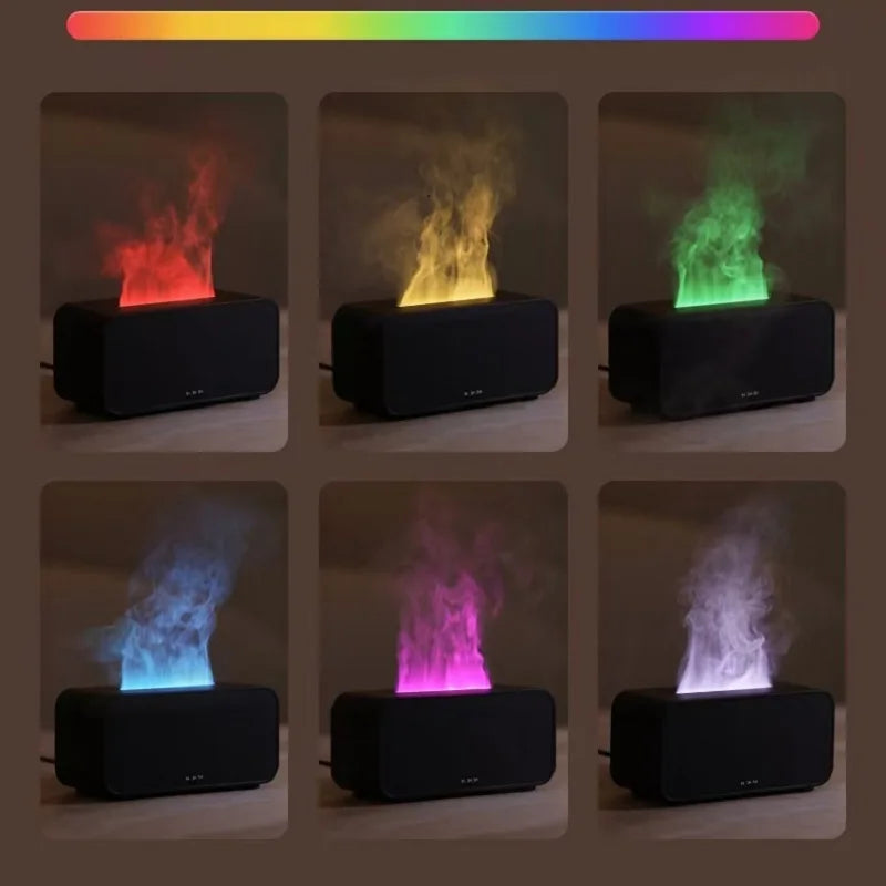 Air Aroma Humidifier Diffuser Essential Oils Humidifiers Mini Flame Automatic Fragrance Diffuser Home Humidifier With LED Light