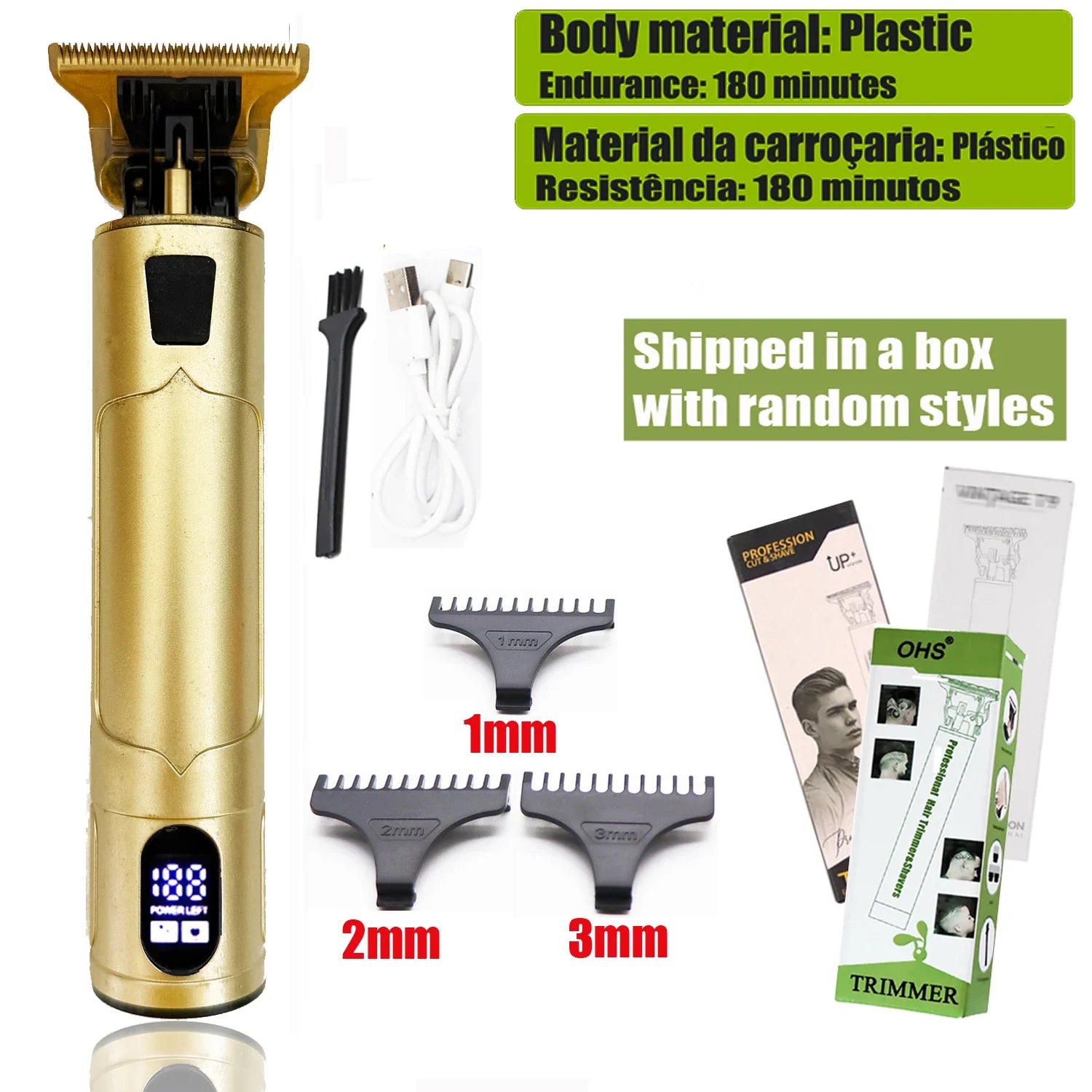 Hot Sale Vintage T9 Electric Cordless Hair Cutting Machine Professional Hair Barber Trimmer For Men Clipper Shaver Beard Lighter