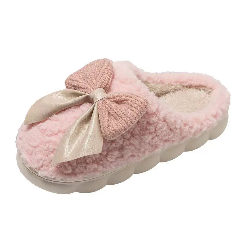 Fluffy Anti-Slip Cotton Slippers for Cozy Indoor Comfort