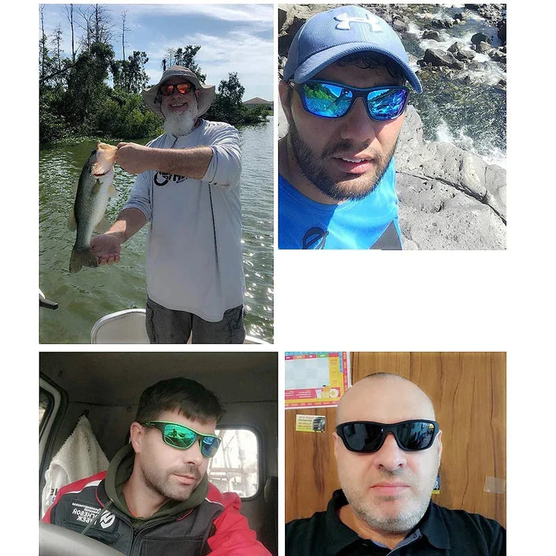 Polarized UV400 Sunglasses, Classic Fishing Driving Eyewear for Men Women, Outdoor Hiking Shades