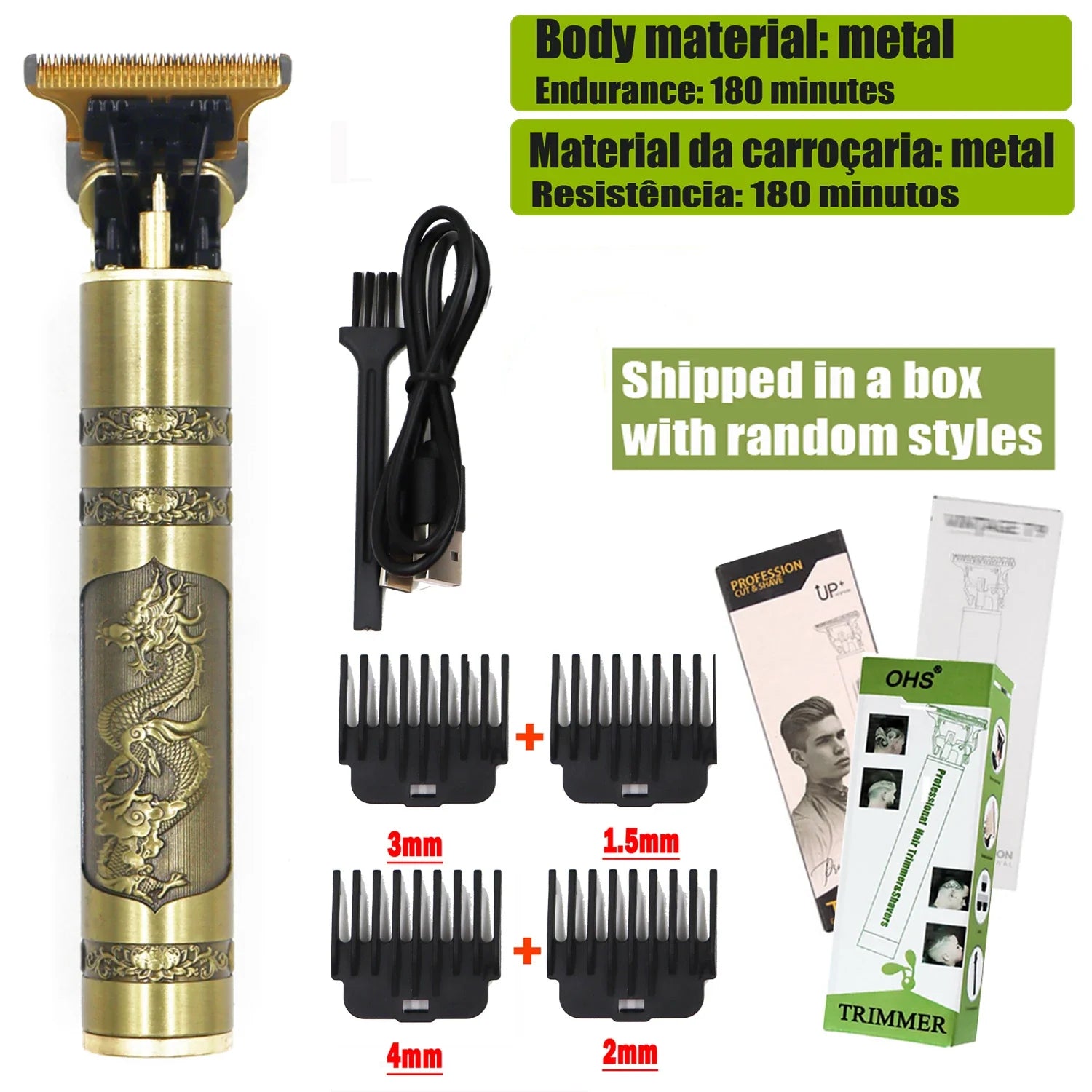 Hot Sale Vintage T9 Electric Cordless Hair Cutting Machine Professional Hair Barber Trimmer For Men Clipper Shaver Beard Lighter