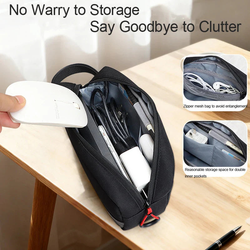 Cables Storage Bag Waterproof Digital Electronic Accessories Organizer Portable Travel Cable Organizer Bag for Mouse Power Bank