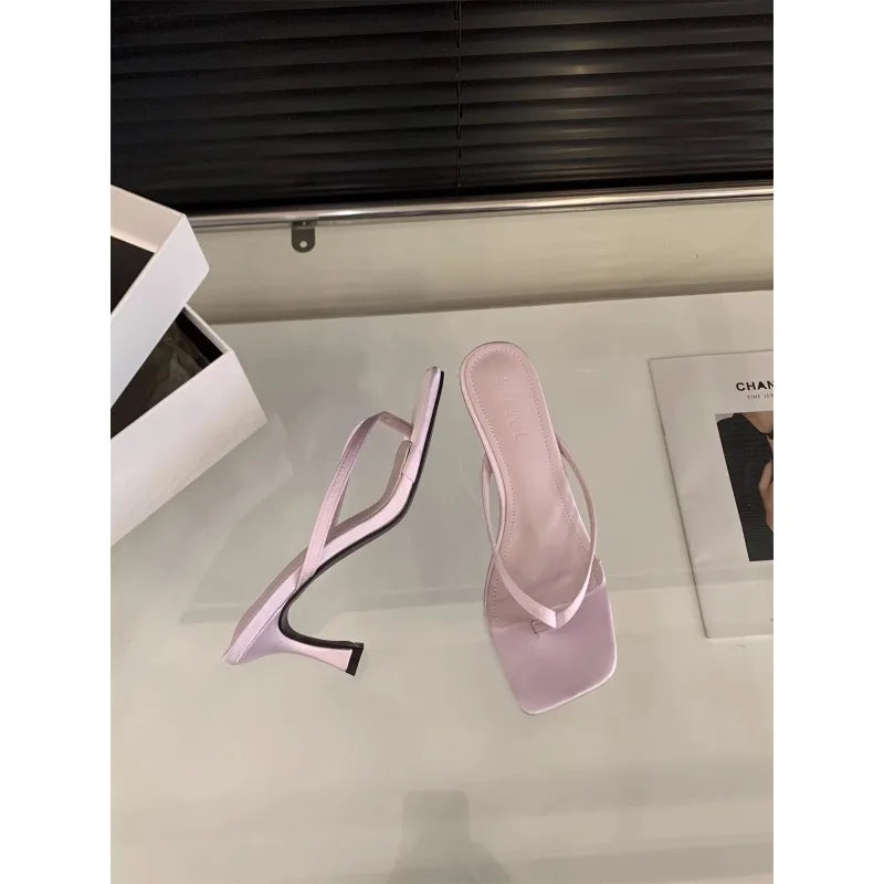 New Style Female Summer Sexy Heels Sandals Slides Ladies Shoes Fashion Women Pumps Flip Flops Luxury High Heels Slippers Shoes