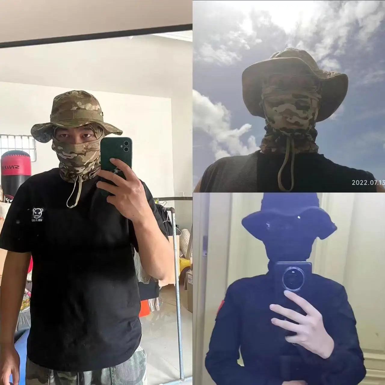Outdoor UV Protection Boonie Hat with Face Neck Cover
