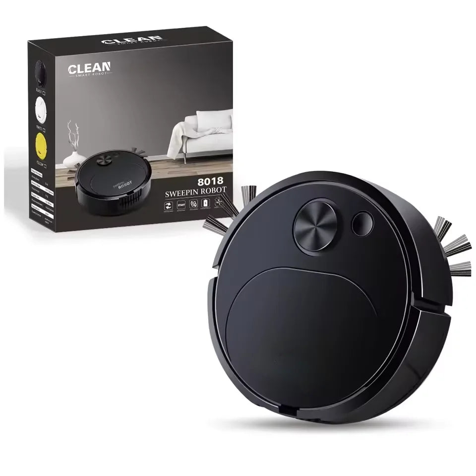 Smart USB Sweeping Robot Vacuum Cleaner 3-in-1 Wireless Mopping 1800Pa Powerful Cleaning for Home Office Floors