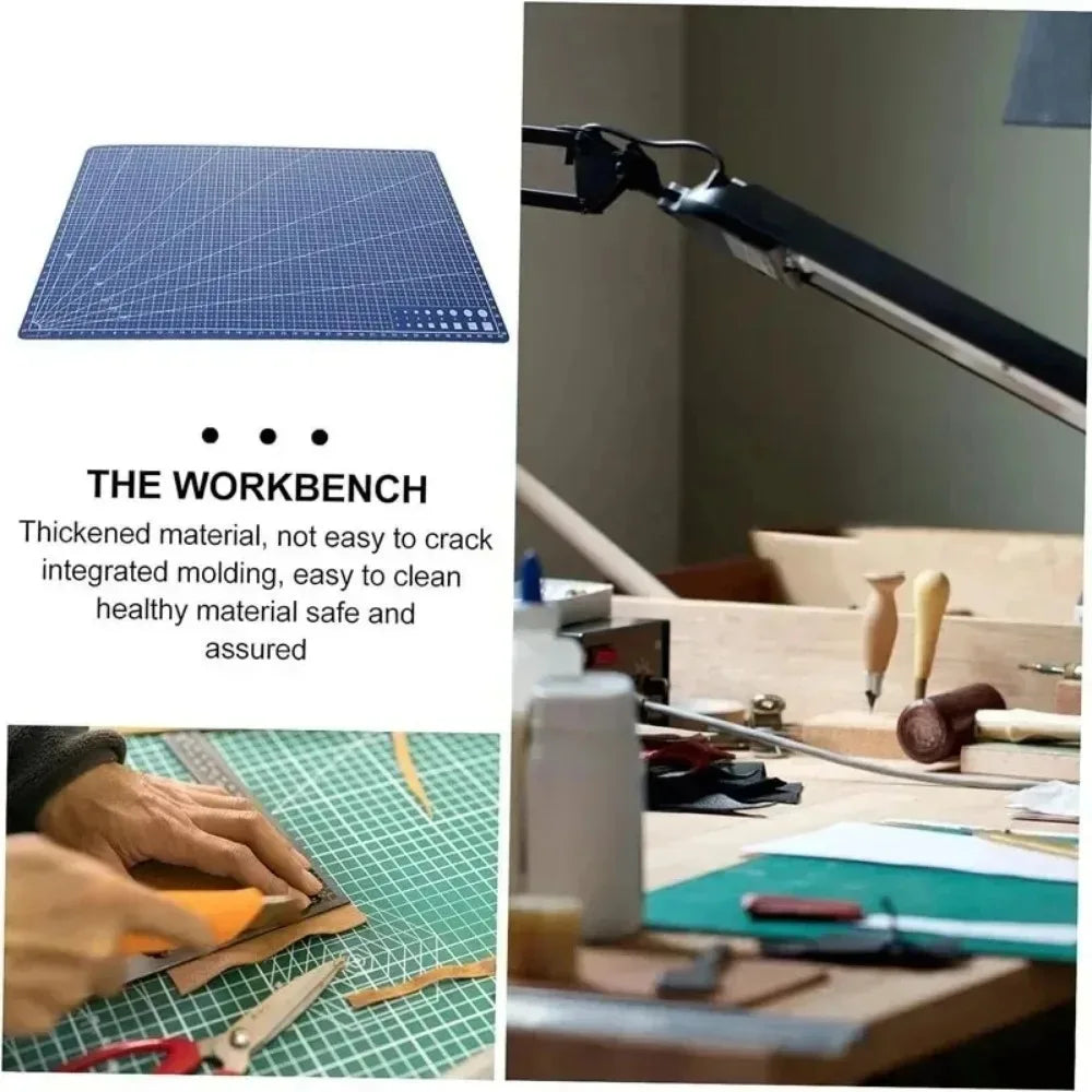 A3 Self-Healing Cutting Mat 45×30×0.09cm, Double-Sided Anti-Cut PVC Pad for Leather Craft, Student DIY Art Projects
