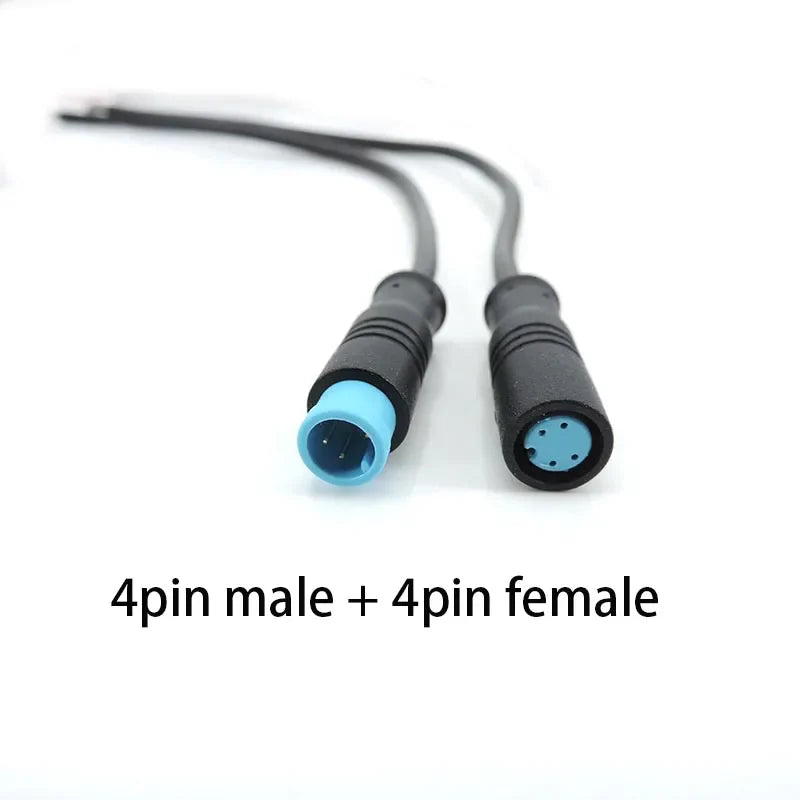 Male+Female Connector 2 3 4 5 6Pin M8 Cable Waterproof Connector For Ebike Optional Cable Ebike Accessories
