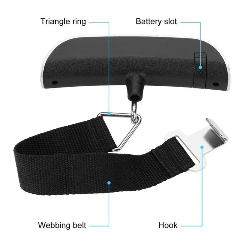 10g-50kg Portable Scale Digital LCD Display Electronic Luggage Hanging Suitcase Travel Weighs Baggage Bag Weight Balance Tools