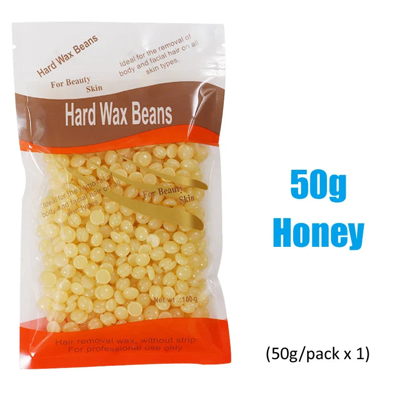500g/200g/50g Hard Wax Beans for Hair Removal Body European Brazilian Pearl for Wax Warmer Waxing Beans for Wax Heater Machine