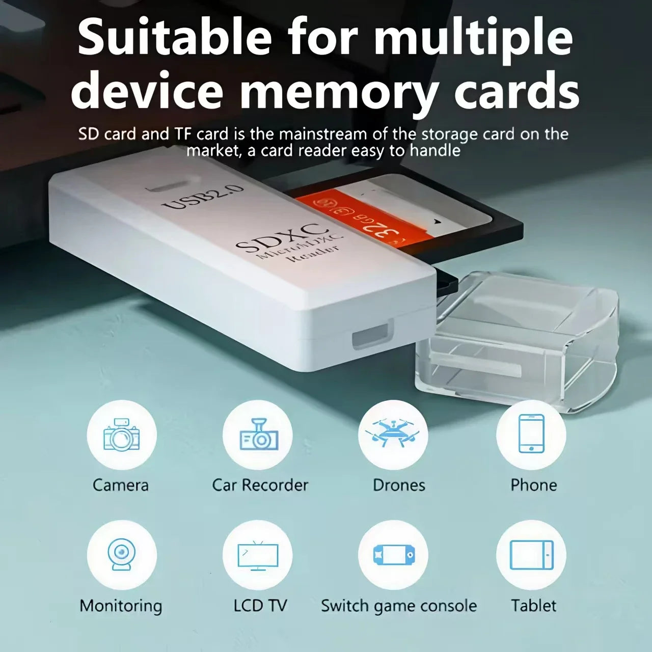 2 in 1 USB 3.0 Card Reader Micro TF sd card Reader usb adapter High Speed Cardreader TF Memory card For PC Laptop Accessories