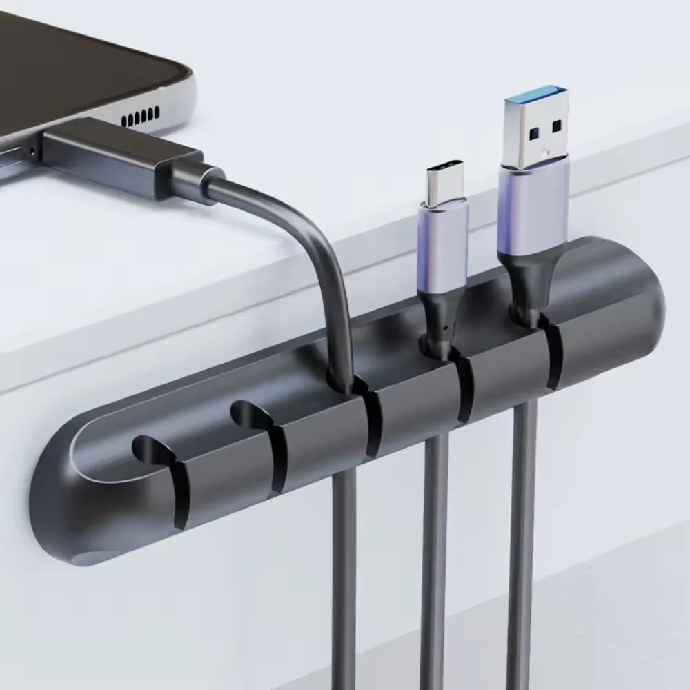 Adhesive Cable Holder Clips Cord Management Wire Organizer for Desktop USB Charging Cable Nightstand Power Cord Mouse Cable