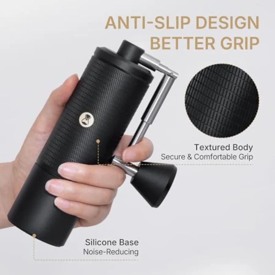 Timemore C5 PRO Manual Coffee Grinder 42mm Stainless Steel Burr 48 Adjustable Settings Hand Coffee Grinder with Foldable Handle