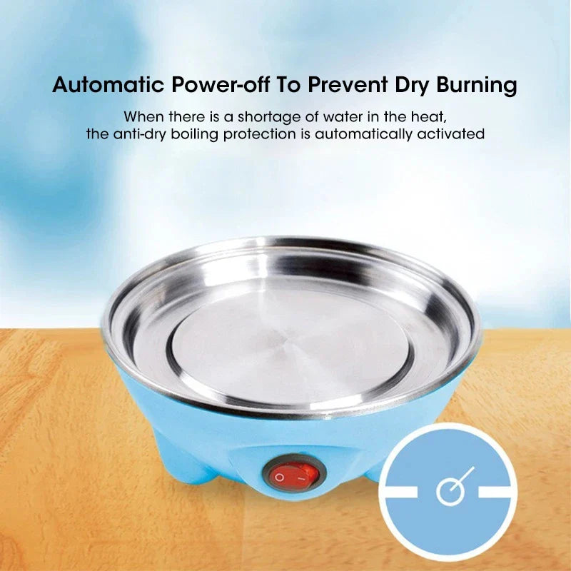 HOMEFISH Egg Cooker Automatic Power Off Home 7 Eggs Multi-Functional Steamed Egg Custard Boiled Egg Machine Breakfast Artifact