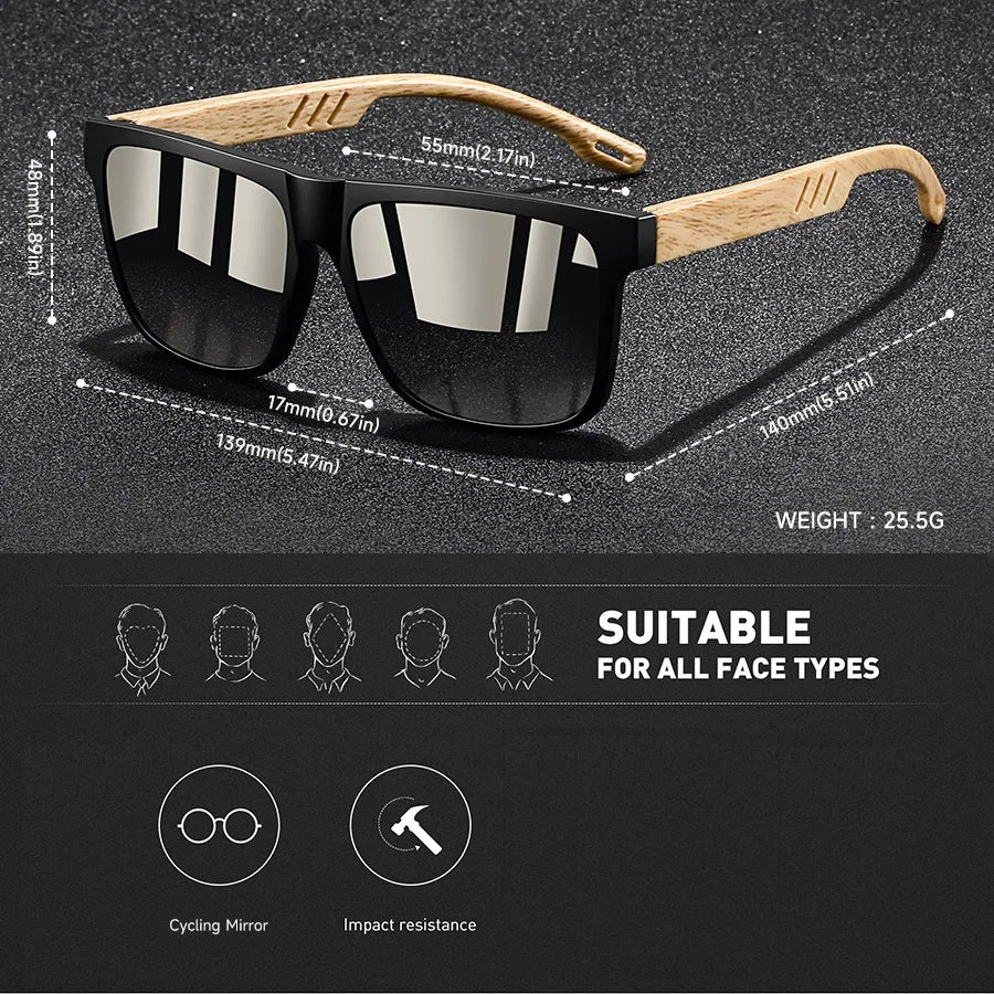 Fashion Vintage Square Square Frame Sunglasses Men Women Fishing Driving Man Luxury Brand Designer Sun Glasses UV400 Eyewear