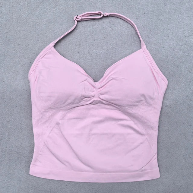 Adjustable Open Back Yoga Top Moisture Wicking Gym Tank