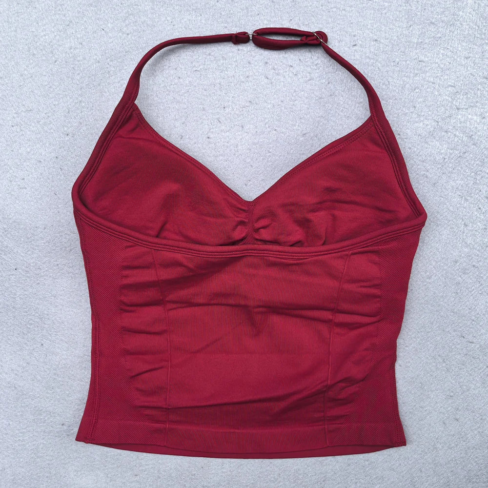 Adjustable Open Back Yoga Top Moisture Wicking Gym Tank