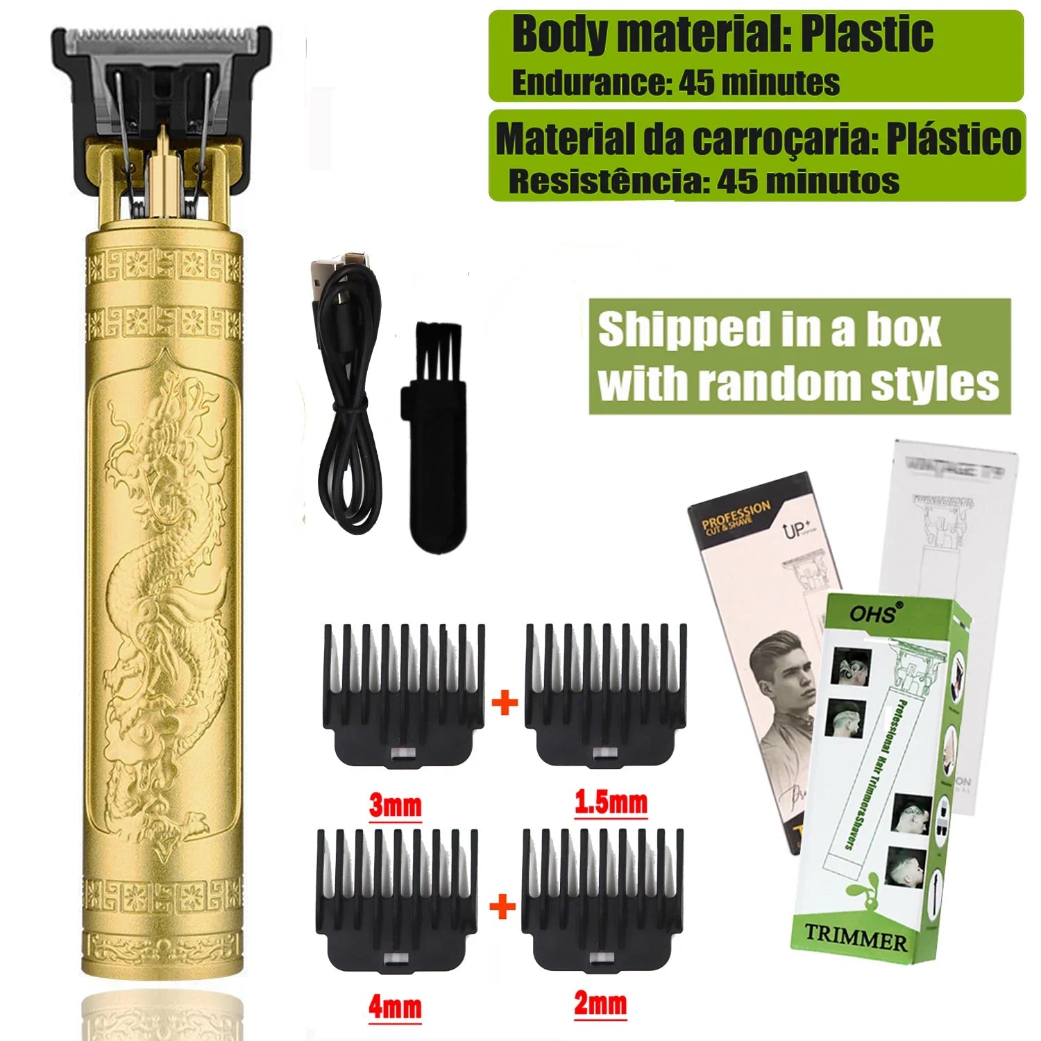 Hot Sale Vintage T9 Electric Cordless Hair Cutting Machine Professional Hair Barber Trimmer For Men Clipper Shaver Beard Lighter
