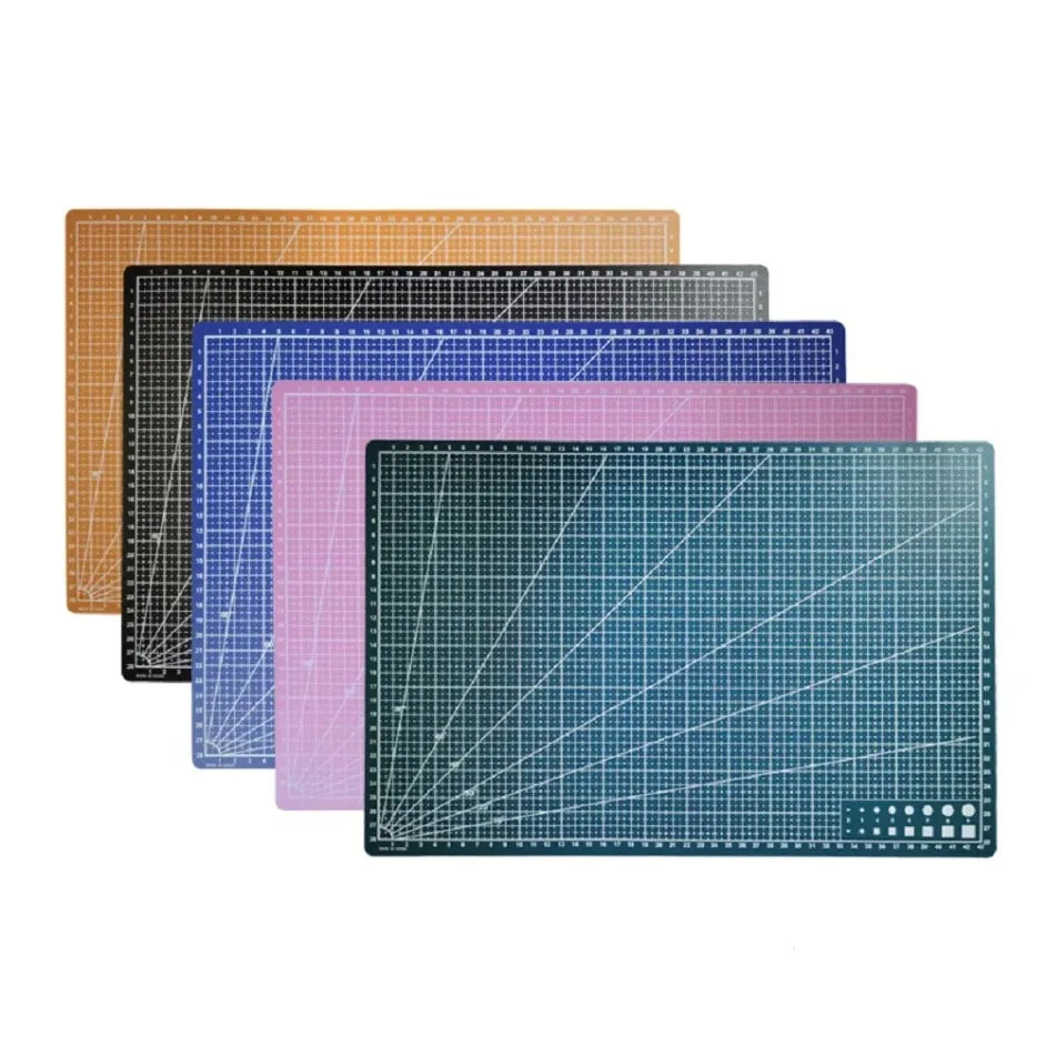 A3 Self-Healing Cutting Mat 45×30×0.09cm, Double-Sided Anti-Cut PVC Pad for Leather Craft, Student DIY Art Projects