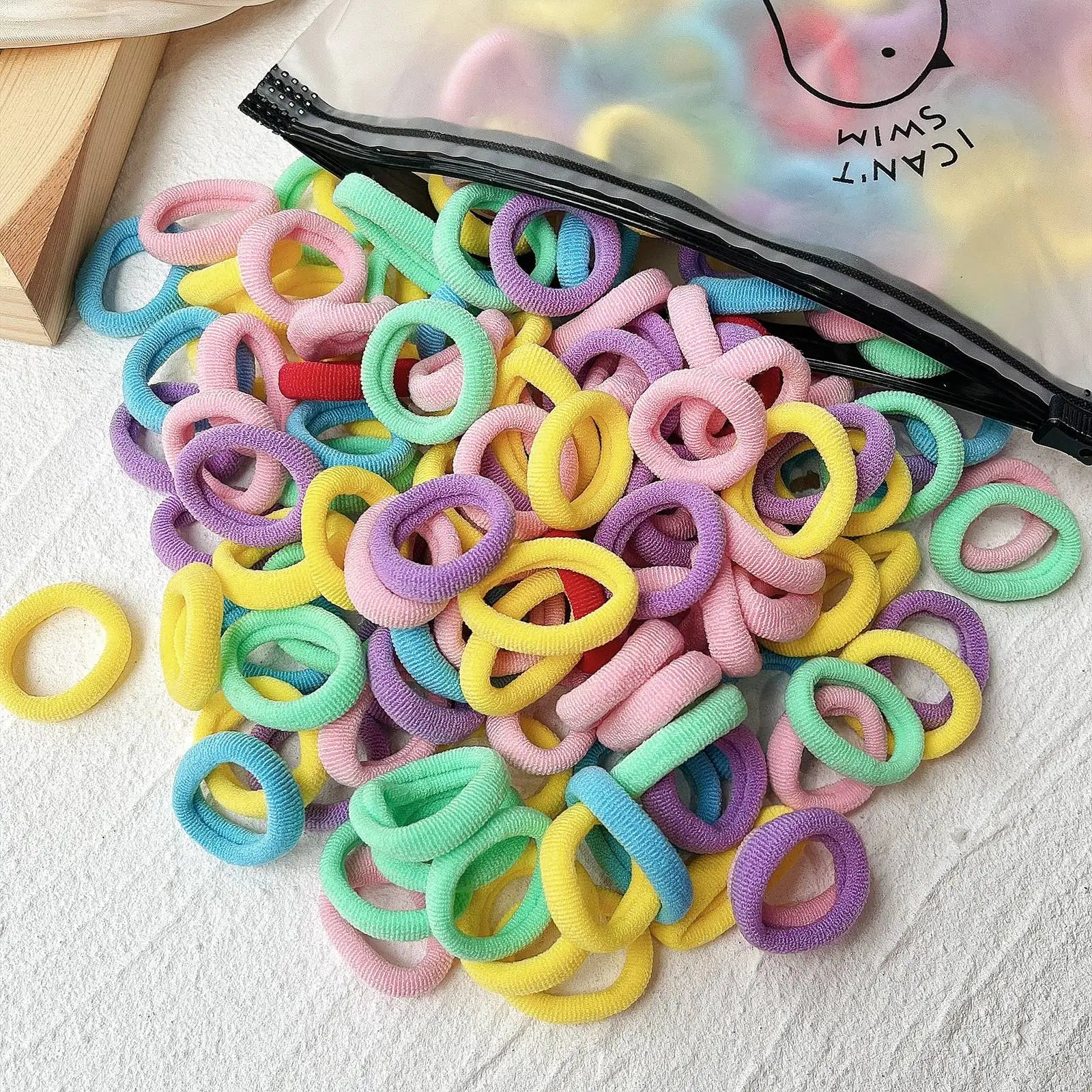 20/50pcs Kids Elastic Hair Bands Girls Sweets Scrunchie Rubber Band for Children Hair Ties Clips Headband Baby Hair Accessories