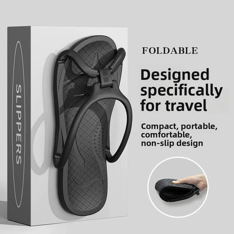 Foldable Travel Flip Flops Non Slip Lightweight Portable Slippers