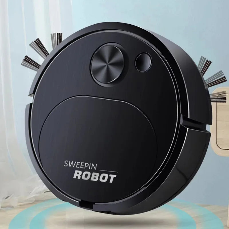Smart USB Sweeping Robot Vacuum Cleaner 3-in-1 Wireless Mopping 1800Pa Powerful Cleaning for Home Office Floors