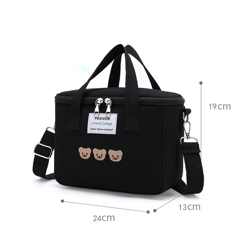 Waterproof Mother-Child Bag with Embroidered Bear Design