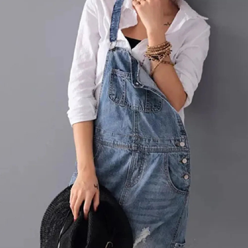Women's Fashion Denim Strap Skirt